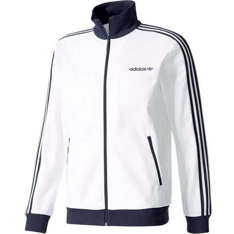 Weiße adidas Originals Herren Bomberjacken von Top